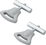 ProPlus Eindstop tentrail - kunststof knop - Ø 8-10 mm - set van 2
