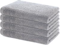 Lavea® Set van 4 Douchelaken 60x120 cm – Zilver