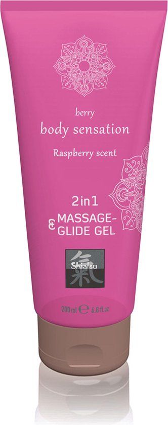 Shiatsu Massage- & Glide Gel 2 In 1 - Framboos - 200 ml