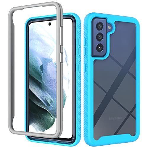 HUILUN Helder acryl telefoon beschermhoes voor Samsung Galaxy S21 FE S 21 S22 Ultra 5G S20 Plus S21 anti-kras beschermhoes, hemelsblauw, voor Galaxy S20 Plus