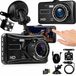 Icecat Dashcam, enregistreur vidéo pour conduite automobile, caméra avant et arrière, caméra de recul, Full HD