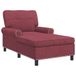 vidaXL Chaise longue Bordeaux tissu 91 x 157 x 91 cm
