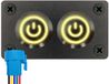 ProRide Interrupteur à pression métallique 12-24V ON-OFF - Panneau encastrable double - 22mm - IP67 - Indicateur LED Jaune