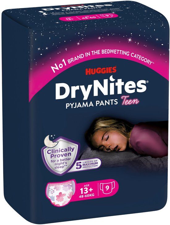 Huggies DryNites Pyjama Pants Teen Girl 13+ kg 9 Stuks