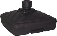EDA Base de parasol - remplissable jusqu'à 60 kg - 40L - carré - anthracite - plastique - parasols jusqu'à 350 cm