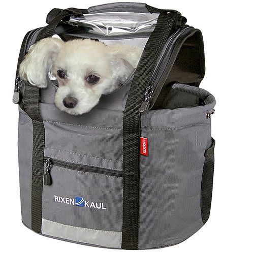 RIXEN KAUL KlickFix Doggy Fietsmand - Grijs - Stuurtas - 24L - Inclusief Regenhoes