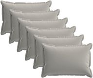 vidaXL Kussensloop 6 stuks Grijs Polyester 40 x 60 cm