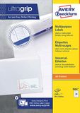 AVERY Zweckform 3664 adreslabels, 2.400 zelfklevende etiketten, 70 x 33,8 mm op A4, mat papier, individueel bedrukbare afzenderetiketten, zelfklevende adresetiketten met ultragrip, 100 vellen, wit