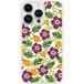 Apple Siliconen hoesje compatibel met iPhone 14 Pro Paarse Bloemen