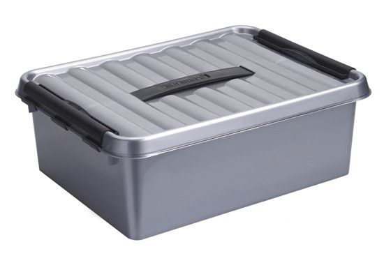 Sunware Q-line Opbergbox 12L - metallic/zwart