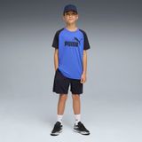 PUMA Essentials No.1-logo set met Poly T-shirt en short voor Heren, Blauw, Maat 15-16Y