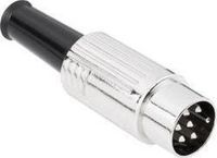 DIN BKL Electronic 0208024 DIN-connector Stekker, recht Aantal polen: 6 Zilver 1 stuk(s)