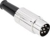 DIN BKL Electronic 0208024 DIN-connector Stekker, recht Aantal polen: 6 Zilver 1 stuk(s)