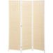 Paravent 3 panneaux pliable en bois blanc 135x180 cm, séparateur de pièce et cloison décorative