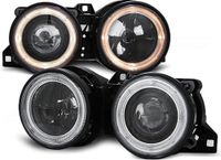 Viking Choice AP Onderdelen B.V. Koplampen dual halo rims BMW E30 11 82-06 94 ANGEL EYES ZWART
