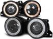 Viking Choice AP Onderdelen B.V. Koplampen dual halo rims BMW E30 11 82-06 94 ANGEL EYES ZWART