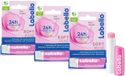 Labello Lippenbalsem Blister Soft Rose - 3 x 4,8 gr - Voordeelverpakking