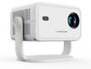 L018 Projecteur - Rotatif à 360° - Natif Full HD 1080p - 650 lumens ANSI - Mise au point automatique et correction automatique de la distorsion trapézoïdale - Android 14, WiFi 6, Bluetooth 5.4 - Blanc