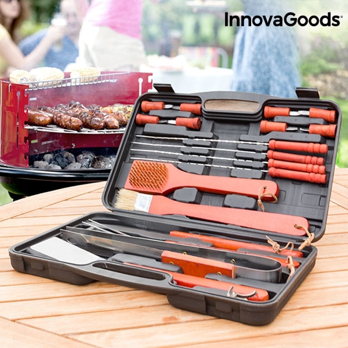 Innovagoods Koffer voor Barbecues (18 stuks