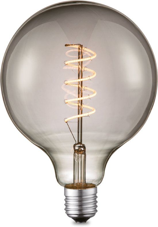 Light Depot LED Lamp Spiral Globe - 4W - Smoke Glas - E27 - 3000K - Dimmable