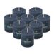 Spaas 8x Rustieke Pillarkaars 70/70 mm 25u, Donkerblauw