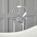 Hudson Reed Elizabeth Topaz Rétro Bain-Douche Robinet sur Colonnes Chromé & Blanc pour Baignoire Ilot