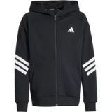 Adidas Future Icons 3 Stripes Sweatshirt Met Rits Zwart 9-10 Jaar Kinderen