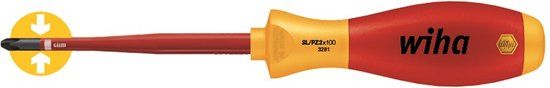 Wiha SoftFinish electric slimFix PlusMinus Screwdriver - PZ2 x 100mm - Insulated 1000V