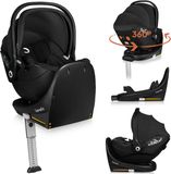 Lionelo Moxie i-Size Set – Autostoeltje met draaibare ISOFIX-basis – Autostoel RWF vanaf geboorte – Bamboe stof – 360° rotatie – Magnetische gordelhaakjes – Dri-Seat – Hoofdsteun met memory foam – 4,3 kg – Ademend & wasbaar