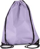 Merkloos 8x stuks sport gymtas/draagtas lila paars met rijgkoord 34 x 44 cm van polyester