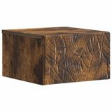 vidaXL Wandgemonteerde Zijtafel Gerookt eiken 34,5 x 33 x 20 cm