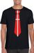 Shoppartners Bv Zwarte t-shirt met Deense vlag stropdas heren - Denemarken supporter M