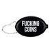 Fisura – Ovale rubberen portemonnee “F*cking coins” zwart