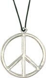 Widmann Peace teken ketting - Hippie - Flower Power - Sixties sieraden - retro