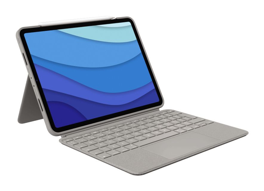 Logitech Combo Touch - Keyboard Case for iPad Pro 11-inch (1st, 2nd, and 3rd generation) - QWERTY - Sand
