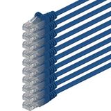 1aTTack.de CAT.6 Ethernet LAN-netwerkkabel 0,5 m blauw (10 stuks)