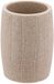 Tendance Tandenborstelhouder/beker Leaf - Beige - 290ml - Rond - Polyresin