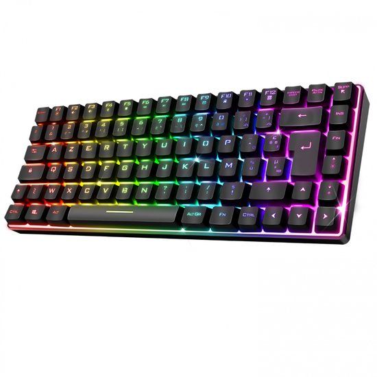 Spirit of Gamer ELITE-K70 Draadloos Gaming Toetsenbord - 65% Compact TKL - RGB Verlichting - AZERTY - Anti-Ghosting - 3 Verbindingsmodi