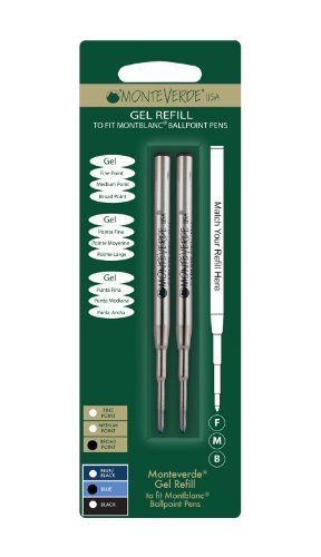 Monteverde M442BU Gel Mine Montblanc Geschikt voor rechts-/linkshandigen blauw
