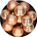 Decoris Kerstballen - 12 stuks - Toffee Bruin - 6 cm - Kunststof - Mat/Glans