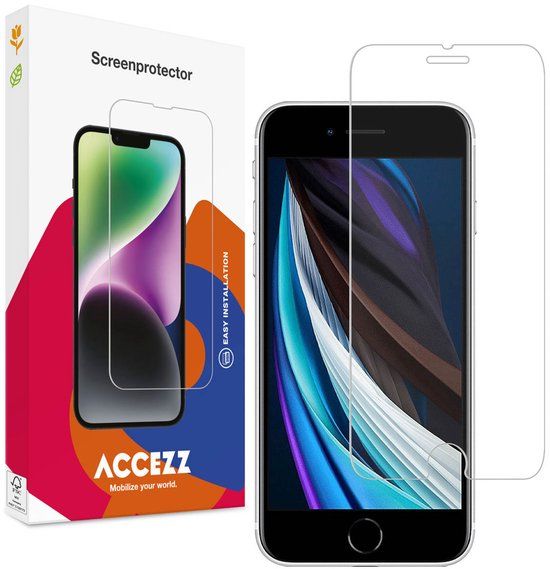 Accezz Screen Protector - Geschikt voor Apple iPhone SE (2022) / SE (2020) - 2 Pack Glass Screenprotector