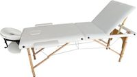 Viking Choice Massagetafel inklapbaar - 3 secties - 185x70cm - hout - wit