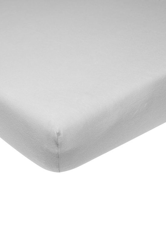 Meyco Baby Uni Jersey Hoeslaken Boxmatras - Light Grey - 75x95cm