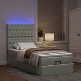 Maison Exclusive - Cadre de lit ottoman avec matelas, gris clair, 90x200 cm, velours
