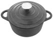 Casserole en fonte en fonte - Diamètre 23 cm - 4-5 litres - Avec couvercle - Adapté aux cuisinières à gaz et à induction - Noir