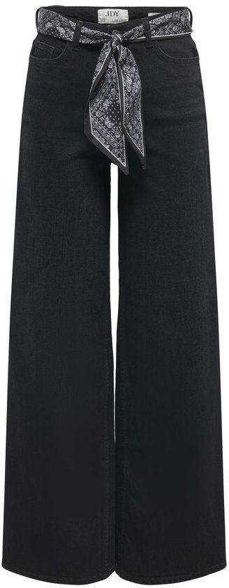 JDY JDYVERA HW X-WID SCARF JEANS BLK DNM Dames Jeans