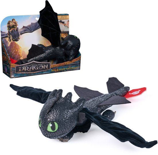 How Spin Master How To Train Your Dragon - Hoe Tem Je Een Draak - Knuffel en Zweef Tandloos Drakenknuffel 30 cm - Speelgoed