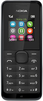 Nokia 105 - Zwart - Instapmodel telefoon - 1.4" Scherm - Ouderentelefoon