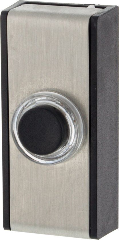 Friedland Honeywell D611 - Bedrade Deurbelknop - RVS Zilver/Zwart