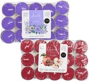 Atmosphera Acorde theelichtjes - 60x - 30x lavendel - 30x appel/kaneel - aroma/geurkaarsen